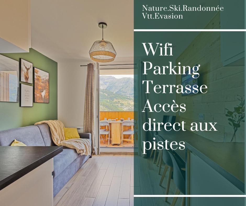 Studio De Charme Avec Vue Sur Le Val D'Allos, Parking Et Wifi Gratuit Luaran gambar
